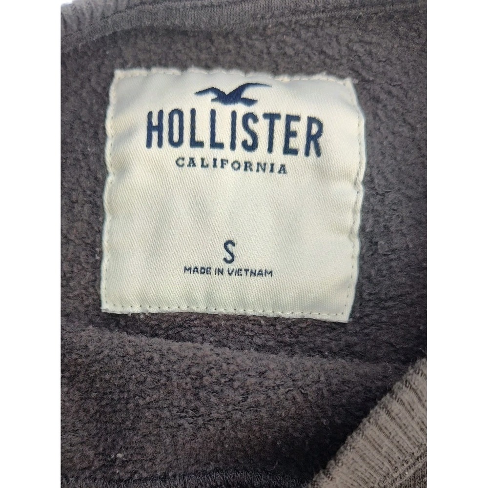 Hollister California Auto Show Cropped Raw Hem Crewneck Sweatshirt Small Gray - Picture 3 of 4